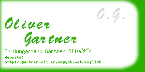 oliver gartner business card